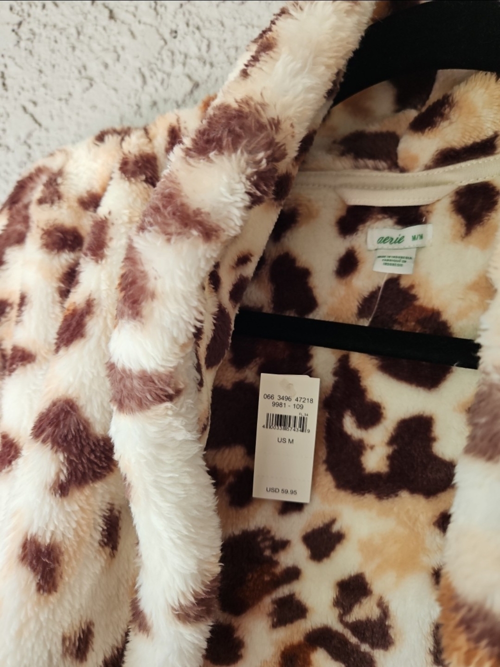 NWT Aerie Sherpa Robe Leapord print cozy comfy - Picture 2 of 6